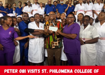 Peter Obi visits St. Philomena College of Nursing Sciences, Donates ₦15 Million naira