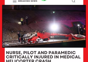Nurse, Pilot,  Paramedic Critically injured in Medical Helicopter crash