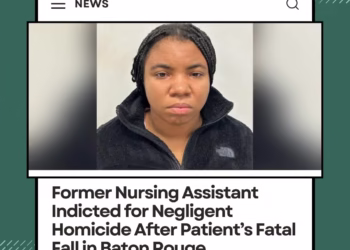Former Nursing Assistant Indicted for Negligent Homicide After Patient’s Fatal Fall in Baton Rouge