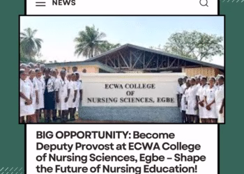 BIG OPPORTUNITY: Become Deputy Provost at ECWA College of Nursing Sciences, Egbe – Shape the Future of Nursing Education!