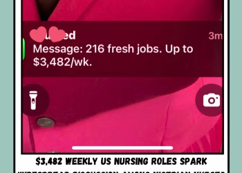 $3,482 Weekly US Nursing Roles Spark Widespread Discussion Among Nigerian Nurses