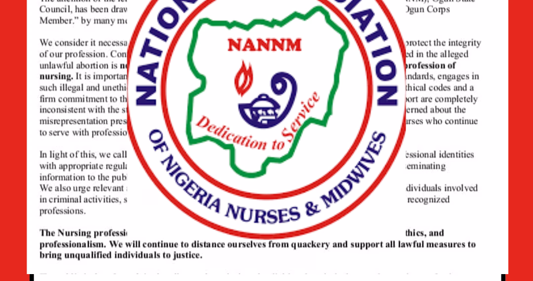 Quack, Not Nurse: NANNM Blasts Media Over Ogun Corps Member Death Reports