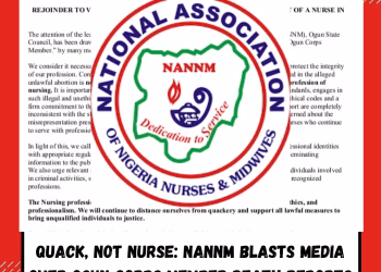 Quack, Not Nurse: NANNM Blasts Media Over Ogun Corps Member Death Reports