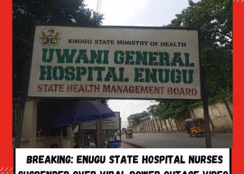 Breaking: Enugu State Hospital Nurses Suspended Over viral power outage video