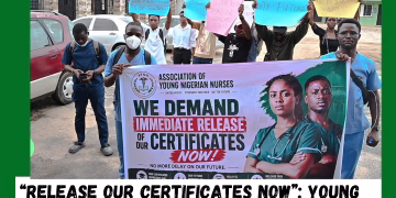 “Release Our Certificates Now”: Young Nigerian Nurses Protest in Lagos and Abuja