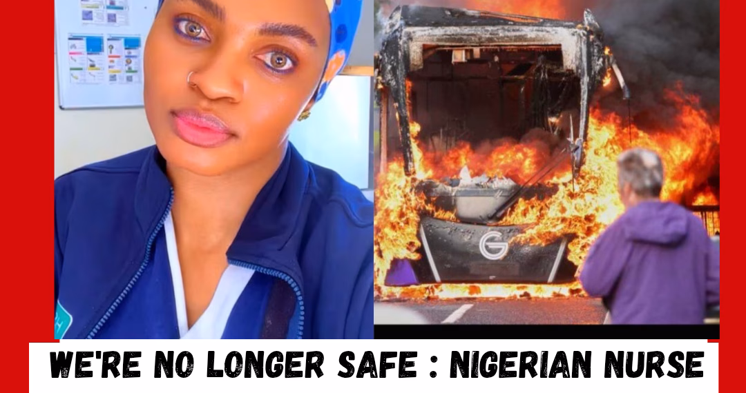We’re no longer safe : Nigerian nurse cries out as Anti-Immigrant Riots Grip Belfast After Brutal Stabbing.