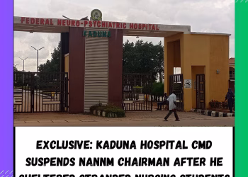 EXCLUSIVE: Kaduna Hospital CMD Suspends NANNM Chairman After He Sheltered Stranded Nursing Students