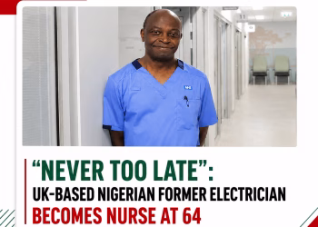 Never Too Late: UK-Based Nigerian Former Electrician Becomes Nurse at 64
