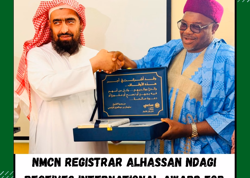 NMCN Registrar Alhassan Ndagi Receives International Award for Strengthening Nursing Standards in Nigeria