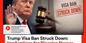 Trump Visa Ban Struck Down — Implications for Nigerian Nurses Seeking US Opportunities