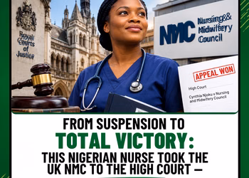 From Suspension to Total Victory: This Nigerian Nurse Took the UK NMC to Court and Won