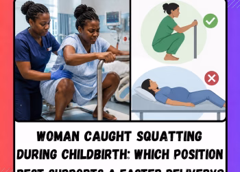 Woman Caught Squatting During Childbirth: Which Position Best Supports a Faster Delivery?