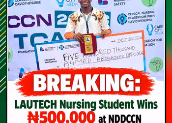 LAUTECH Nursing Student Wins ā¦500,000 at NDDCCN Medication Safety Grand Finale