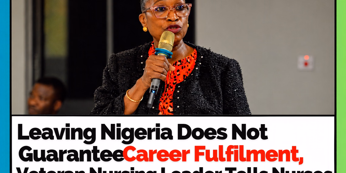Leaving Nigeria Does Not Guarantee Career Fulfilment, Veteran Nursing Leader Tells Nurses