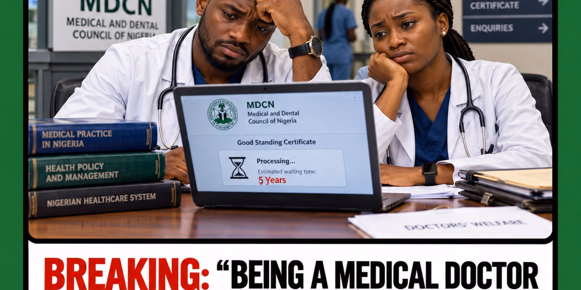 “Being a Medical Doctor in Nigeria Is Slavery”: Nigerian Doctors Lament as MDCN Extends Good Standing Certificate Wait to Five Years