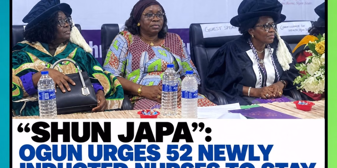 “Shun Japa”: Ogun Urges 52 Newly Inducted Nurses to Stay as Government Opens Door to Jobs