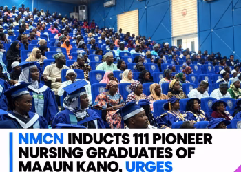 NMCN Inducts 111 Pioneer Nursing Graduates of MAAUN Kano, Urges Professional Ethics